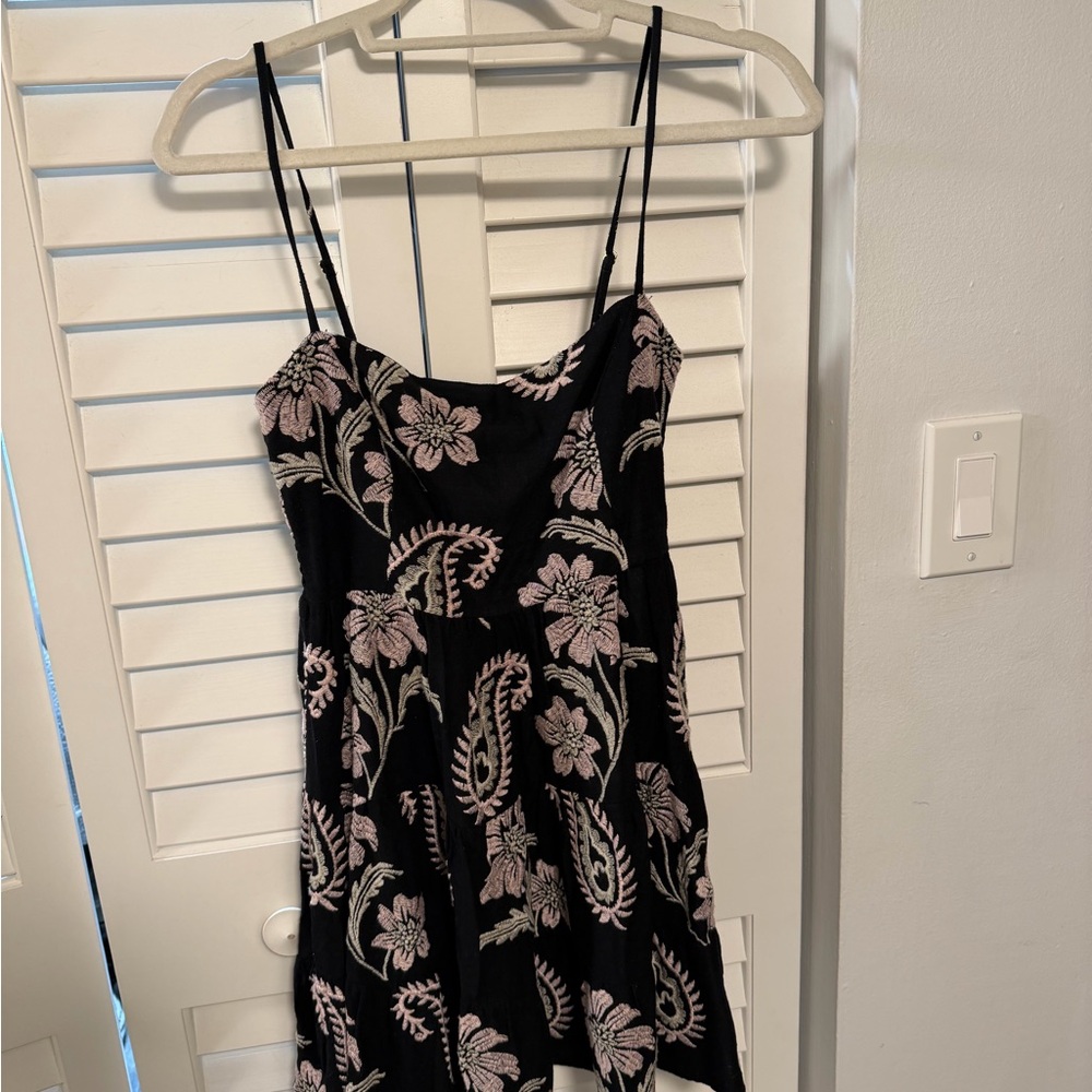 Maaji Black and Pink Floral Midi Dress